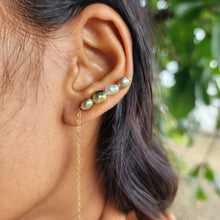 Load image into Gallery viewer, READY TO SHIP Single Fiji Keshi Pearl Bar Earring - 14k Gold Fill FJD$