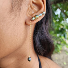 Load image into Gallery viewer, READY TO SHIP Single Fiji Keshi Pearl Bar Earring - 14k Gold Fill FJD$