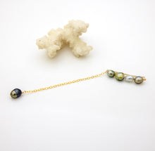 Load image into Gallery viewer, READY TO SHIP Single Fiji Keshi Pearl Bar Earring - 14k Gold Fill FJD$