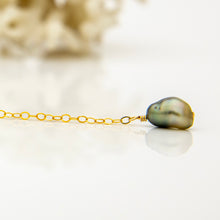 Load image into Gallery viewer, READY TO SHIP Single Fiji Keshi Pearl Bar Earring - 14k Gold Fill FJD$