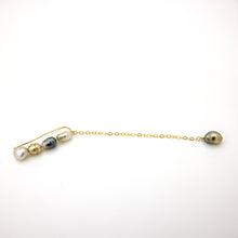 Load image into Gallery viewer, READY TO SHIP Single Fiji Keshi Pearl Bar Earring - 14k Gold Fill FJD$