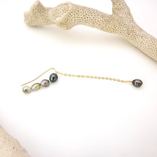 Load image into Gallery viewer, READY TO SHIP Single Fiji Keshi Pearl Bar Earring - 14k Gold Fill FJD$