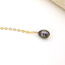 Load image into Gallery viewer, READY TO SHIP Single Fiji Keshi Pearl Bar Earring - 14k Gold Fill FJD$