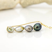 Load image into Gallery viewer, READY TO SHIP Single Fiji Keshi Pearl Bar Earring - 14k Gold Fill FJD$