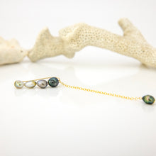 Load image into Gallery viewer, READY TO SHIP Single Fiji Keshi Pearl Bar Earring - 14k Gold Fill FJD$