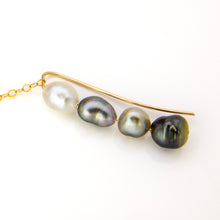 Load image into Gallery viewer, READY TO SHIP Single Fiji Keshi Pearl Bar Earring - 14k Gold Fill FJD$