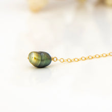 Load image into Gallery viewer, READY TO SHIP Single Fiji Keshi Pearl Bar Earring - 14k Gold Fill FJD$