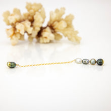 Load image into Gallery viewer, READY TO SHIP Single Fiji Keshi Pearl Bar Earring - 14k Gold Fill FJD$