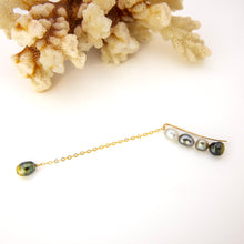 Load image into Gallery viewer, READY TO SHIP Single Fiji Keshi Pearl Bar Earring - 14k Gold Fill FJD$