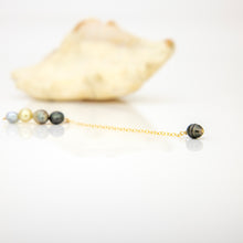 Load image into Gallery viewer, READY TO SHIP Single Fiji Keshi Pearl Bar Earring - 14k Gold Fill FJD$