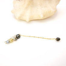 Load image into Gallery viewer, READY TO SHIP Single Fiji Keshi Pearl Bar Earring - 14k Gold Fill FJD$