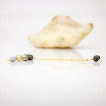 Load image into Gallery viewer, READY TO SHIP Single Fiji Keshi Pearl Bar Earring - 14k Gold Fill FJD$