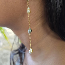 Load image into Gallery viewer, READY TO SHIP Fiji Keshi Pearl Drop Earrings - 14k Gold Fill FJD$