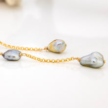 Load image into Gallery viewer, READY TO SHIP Fiji Keshi Pearl Drop Earrings - 14k Gold Fill FJD$