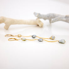 Load image into Gallery viewer, READY TO SHIP Fiji Keshi Pearl Drop Earrings - 14k Gold Fill FJD$