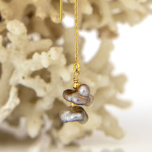 Load image into Gallery viewer, READY TO SHIP Asymmetrical Fiji Keshi Pearl Earrings - 14k Gold Fill FJD$
