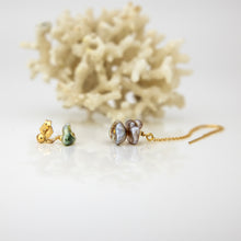 Load image into Gallery viewer, READY TO SHIP Asymmetrical Fiji Keshi Pearl Earrings - 14k Gold Fill FJD$