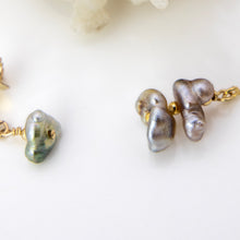 Load image into Gallery viewer, READY TO SHIP Asymmetrical Fiji Keshi Pearl Earrings - 14k Gold Fill FJD$