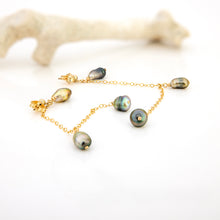 Load image into Gallery viewer, READY TO SHIP Fiji Keshi Pearl Drop Stud Earrings - 14k Gold Fill FJD$