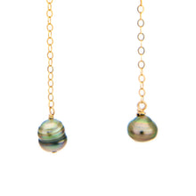 Load image into Gallery viewer, READY TO SHIP Fiji Keshi Pearl Drop Stud Earrings - 14k Gold Fill FJD$