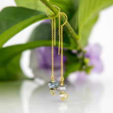 Load image into Gallery viewer, READY TO SHIP Civa Fiji Keshi Pearl Threader Earrings - 14k Gold Fill FJD$