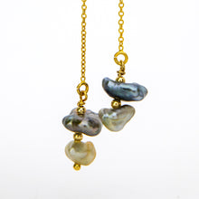 Load image into Gallery viewer, READY TO SHIP Civa Fiji Keshi Pearl Threader Earrings - 14k Gold Fill FJD$