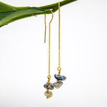 Load image into Gallery viewer, READY TO SHIP Civa Fiji Keshi Pearl Threader Earrings - 14k Gold Fill FJD$