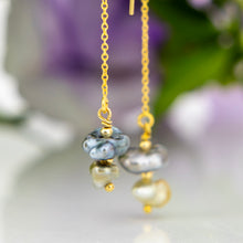 Load image into Gallery viewer, READY TO SHIP Civa Fiji Keshi Pearl Threader Earrings - 14k Gold Fill FJD$