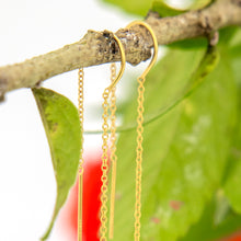 Load image into Gallery viewer, READY TO SHIP Civa Fiji Keshi Pearl Threader Earrings - 14k Gold Fill FJD$