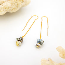 Load image into Gallery viewer, READY TO SHIP Civa Fiji Keshi Pearl Threader Earrings - 14k Gold Fill FJD$