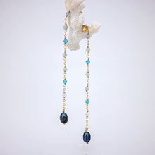 Load image into Gallery viewer, READY TO SHIP Freshwater Pearl & Bead Stud Earrings - 14k Gold Fill FJD$