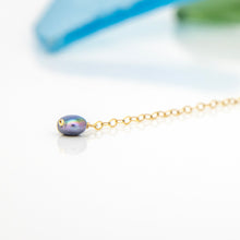 Load image into Gallery viewer, READY TO SHIP Single Freshwater Pearl Bar Earring - 14k Gold Fill FJD$