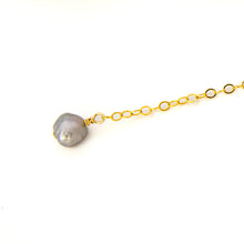 Load image into Gallery viewer, READY TO SHIP Single Freshwater Pearl Bar Earring - 14k Gold Fill FJD$