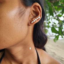 Load image into Gallery viewer, READY TO SHIP Single Freshwater Pearl Bar Earring - 14k Gold Fill FJD$