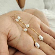 Load image into Gallery viewer, READY TO SHIP Freshwater Pearl Drop Earrings - 14k Gold Fill FJD$