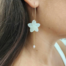 Load image into Gallery viewer, READY TO SHIP Mother of Pearl Drop Earrings with Freshwater Pearls in 14k Gold Fill - FJD$