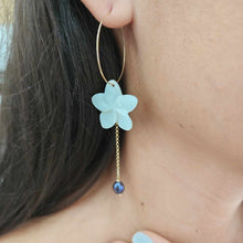 Load image into Gallery viewer, READY TO SHIP Mother of Pearl Drop Earrings with Freshwater Pearls in 14k Gold Fill - FJD$
