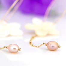 Load image into Gallery viewer, READY TO SHIP Mother of Pearl Drop Earrings with Freshwater Pearls in 14k Gold Fill - FJD$