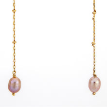 Load image into Gallery viewer, READY TO SHIP Mother of Pearl Drop Earrings with Freshwater Pearls in 14k Gold Fill - FJD$