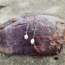 Load image into Gallery viewer, READY TO SHIP Freshwater Pearl & Faceted Glass Beads Earrings in 14k Gold Fill - FJD$