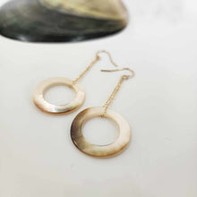 Load image into Gallery viewer, READY TO SHIP Mother of Pearl Drop Earrings - 14k Gold Fill FJD$