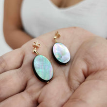 Load image into Gallery viewer, CONTACT US TO RECREATE THIS SOLD OUT STYLE Mother of Pearl Stud Earrings - 14k Gold Fill FJD$