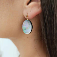 Load image into Gallery viewer, CONTACT US TO RECREATE THIS SOLD OUT STYLE Mother of Pearl Stud Earrings - 14k Gold Fill FJD$