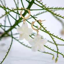 Load image into Gallery viewer, READY TO SHIP Mother of Pearl Drop Huggie  Earrings - 14k Gold Fill