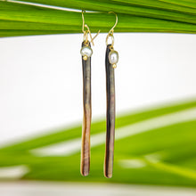 Load image into Gallery viewer, READY TO SHIP Mother of Pearl & Fiji Keshi Pearl Earrings - 14k Gold Fill FJD$