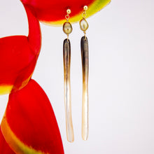 Load image into Gallery viewer, CONTACT US TO RECREATE THIS SOLD OUT STYLE Mother of Pearl & Fiji Keshi Pearl Stud Earrings - 14k Gold Fill FJD$