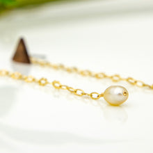 Load image into Gallery viewer, READY TO SHIP Mother of Pearl & Fiji Keshi Pearl Earrings - 14k Gold Fill FJD$