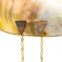 Load image into Gallery viewer, READY TO SHIP Mother of Pearl & Fiji Keshi Pearl Earrings - 14k Gold Fill FJD$