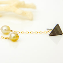 Load image into Gallery viewer, READY TO SHIP Mother of Pearl & Fiji Keshi Pearl Earrings - 14k Gold Fill FJD$