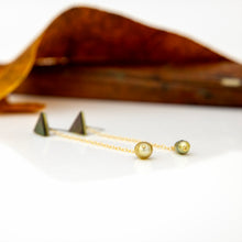 Load image into Gallery viewer, READY TO SHIP Mother of Pearl & Fiji Keshi Pearl Earrings - 14k Gold Fill FJD$